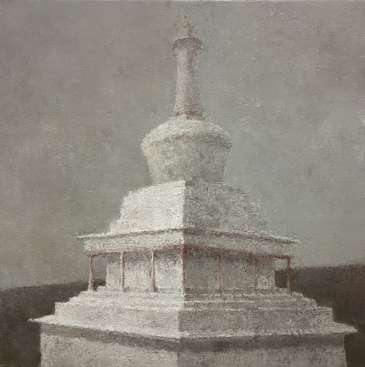 11《白塔之一》布面油画40cmX40cm  2024年.jpg