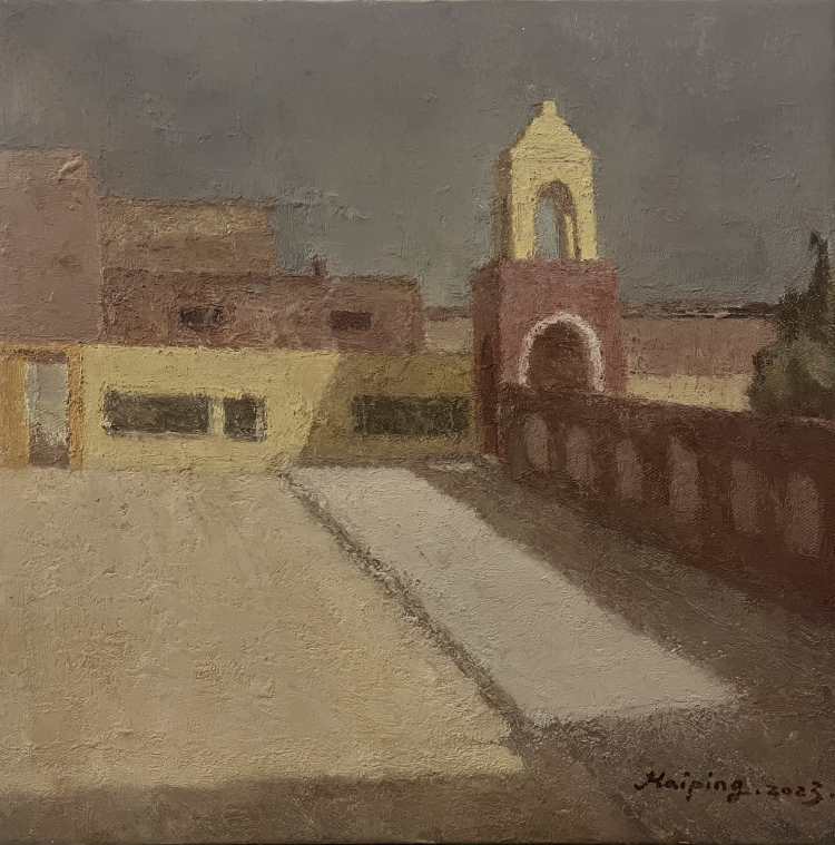 07《喀什古城》布面油画40cmX40cm  2023年.jpg
