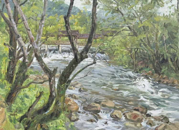 22《红色江山写生一·茨坪》60x80cm 2024.jpg