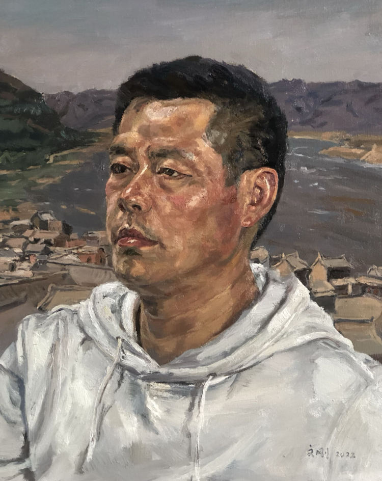 10《碛口青年》布面油画 50X40cm 2022.jpg