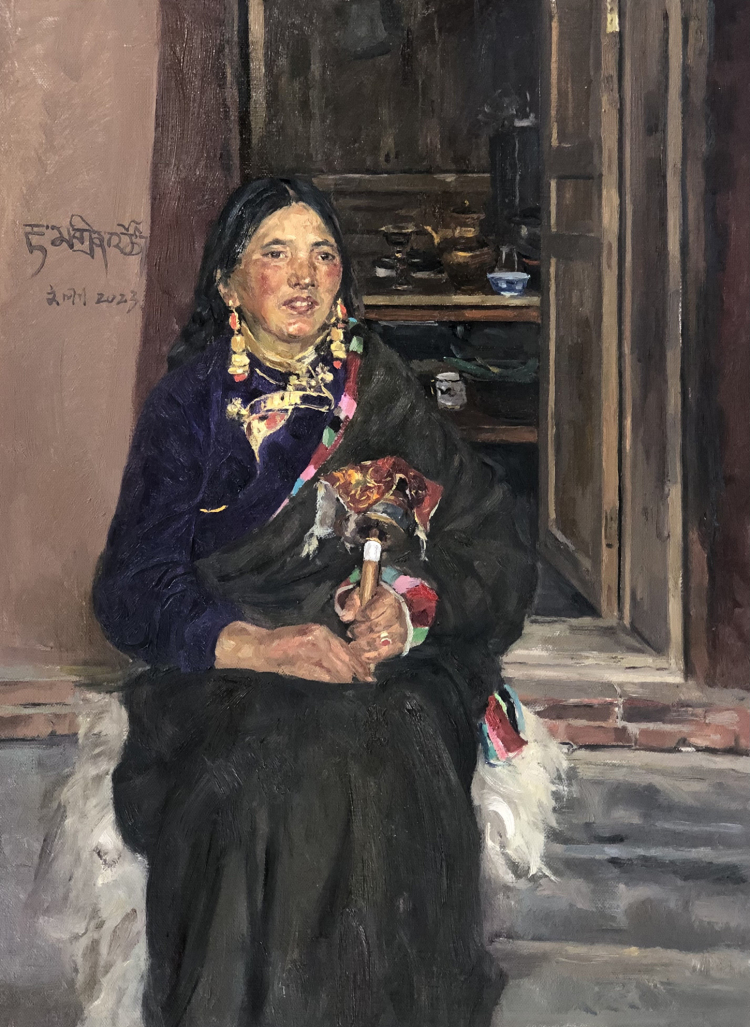 17《藏族妇女》布面油画 80X60cm 2023.jpg