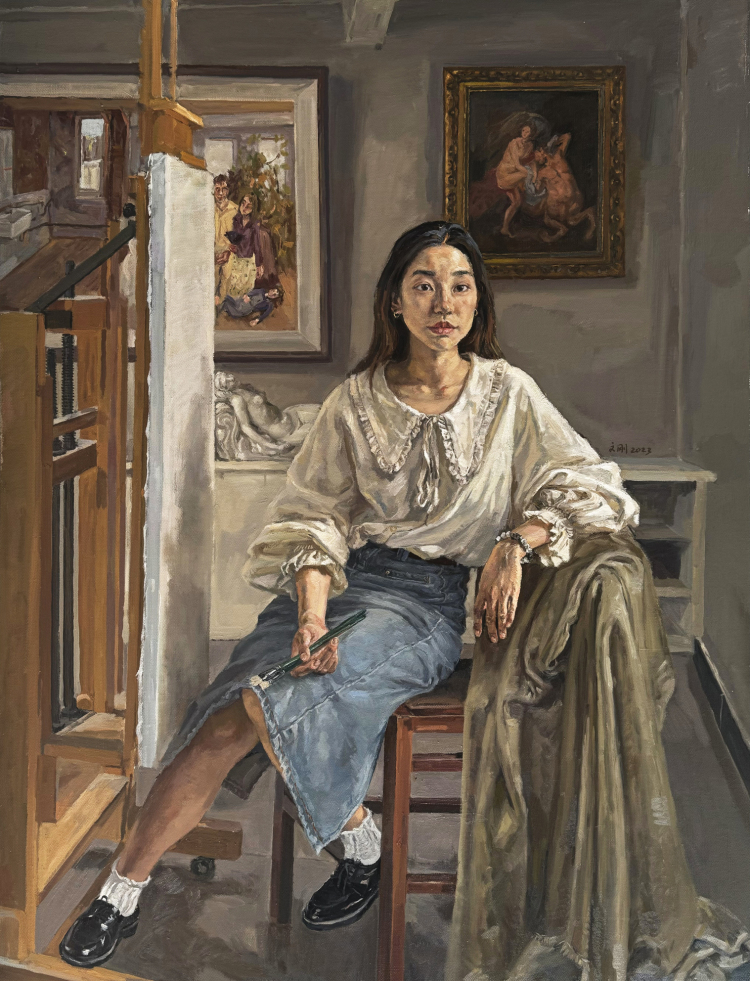 19《画室系列之一 》120×90cm  布面油画 2023.jpg