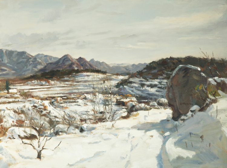 08《昆嵛山晴雪》布面油画 60X80cm 2022.JPG