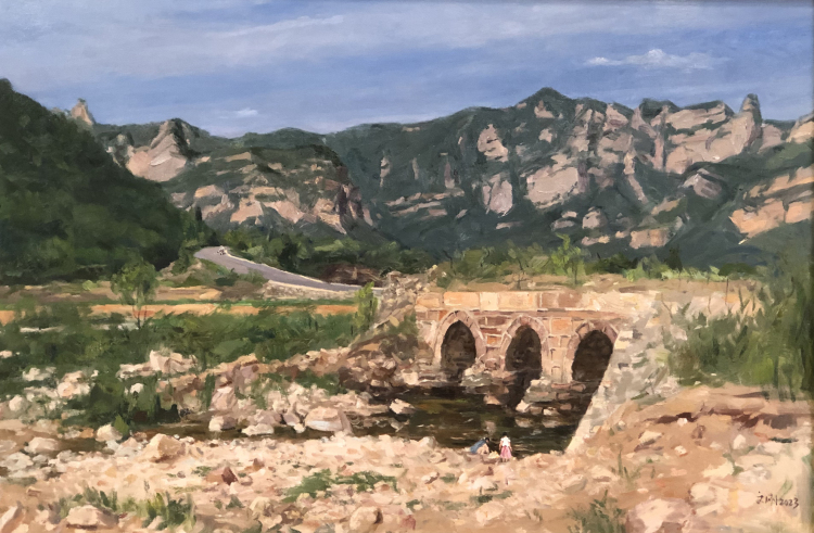 15《老桥新路 》120×80cm  布面油画 2023.jpg