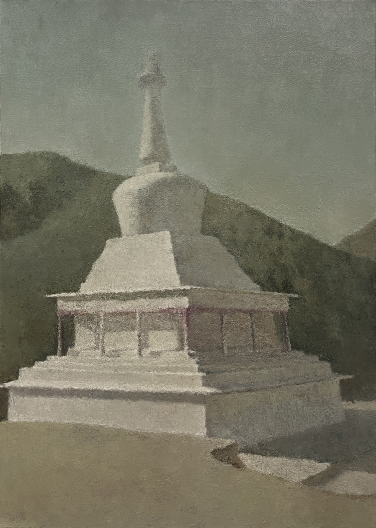 13《白塔之三》布面油画70cmX50cm  2024年.jpg