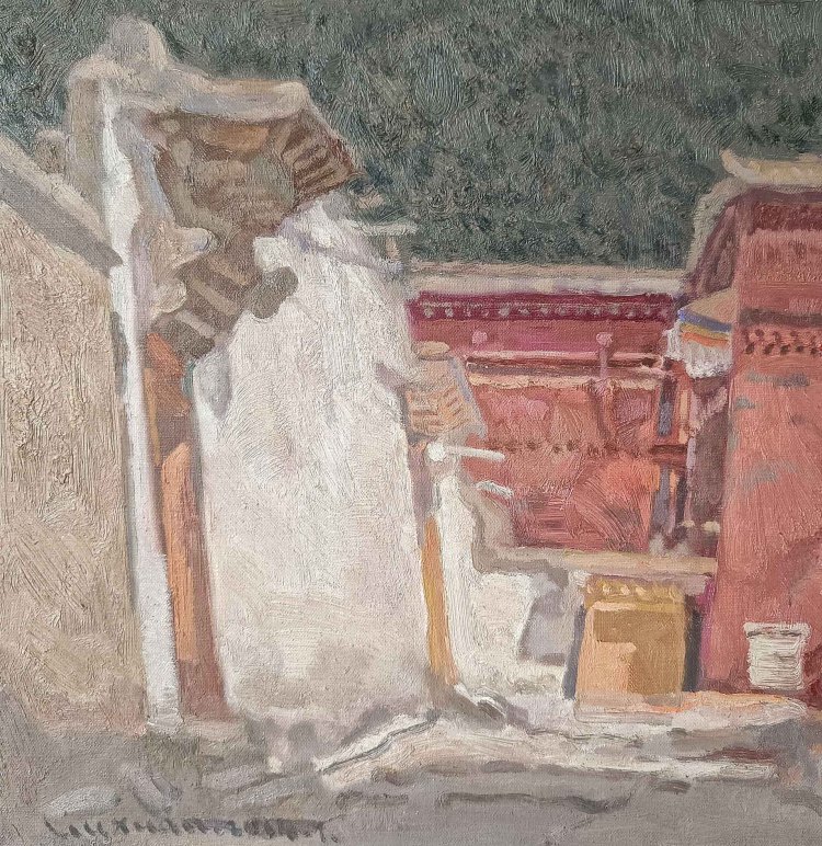 018《七月拉卜楞寺》NO1 布面油画40cmx40cm 2024年.jpg