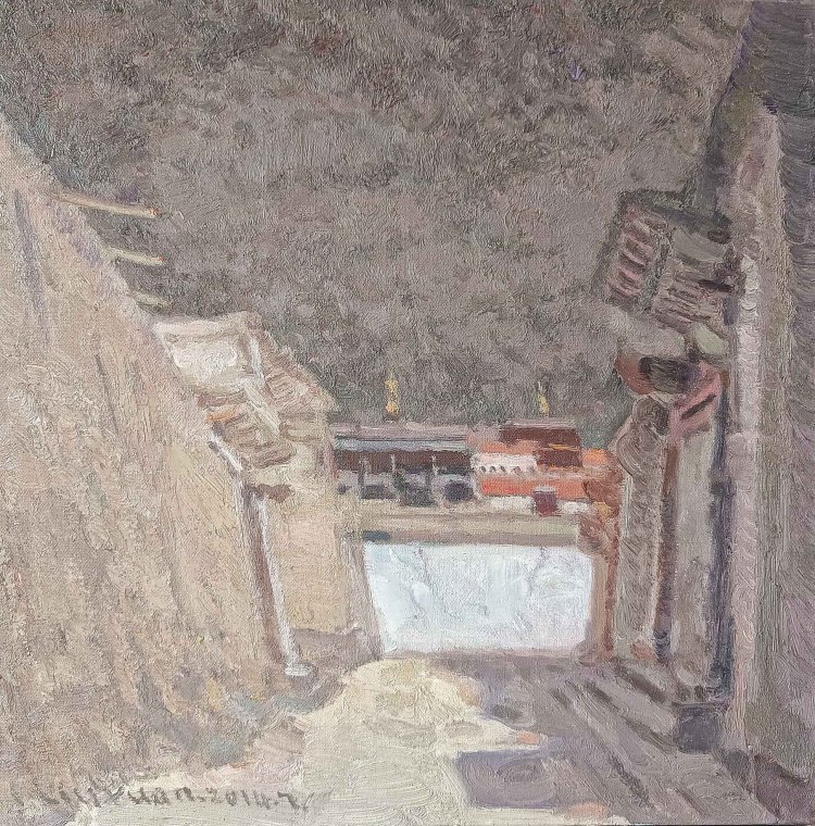 019《七月拉卜楞寺》NO3 布面油画40cmx40cm 2024年.jpg